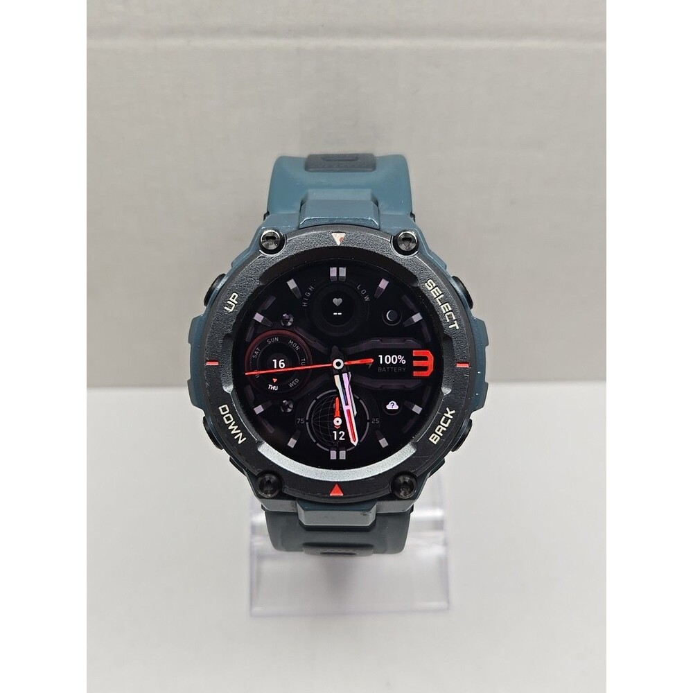 Amazfit T Rex Pro A2013 Rugged GPS Smartwatch Steel Blue AMOLED Sport